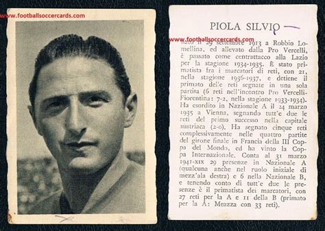 1941 Silvio PIOLA World Cup 1938 winner HOF All-Time-Great Gazzetta ...