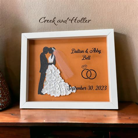 Wedding Shadow Box, Personalized Wedding Gift, Bridal Shower Present ...