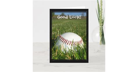 Good Luck Baseball Greeting Card Zazzle