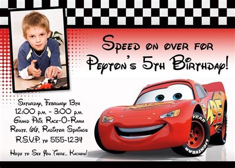 Lightning Mcqueen Birthday Invitations Free