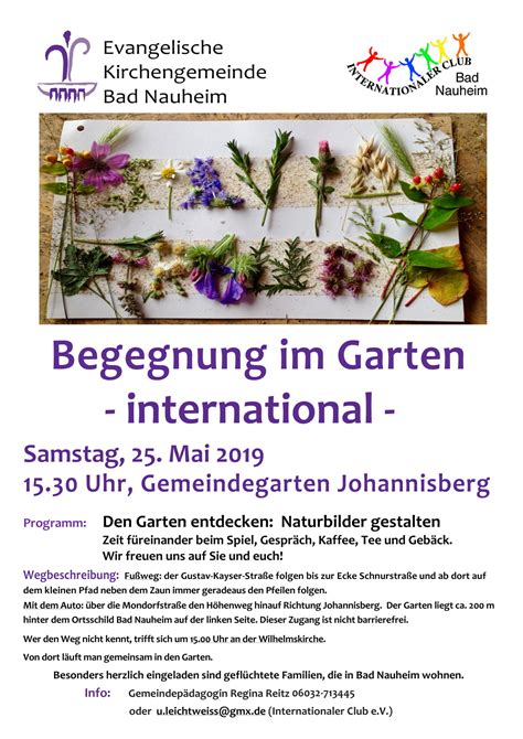 Begegnung Im Garten Internationaler Club Bad Nauheim