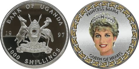 Shillings Princess Diana With Tiara Uganda Numista