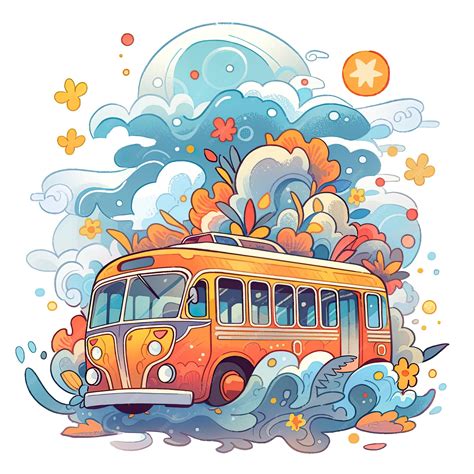 Premium AI Image | Intricate Pen Illustration of Bus Filled with ...