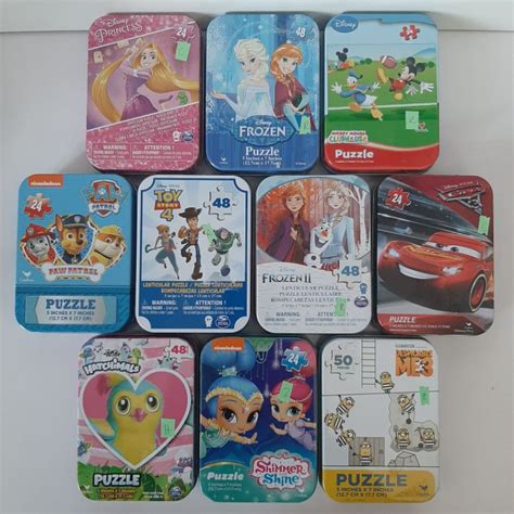 Lenticular And Regular Puzzles With Tin Case Frozen Paw Patrol