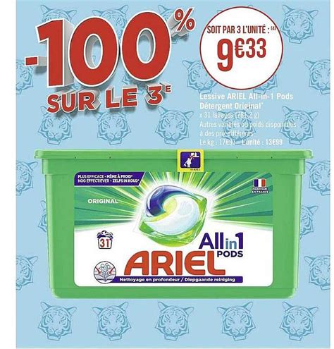 Offre Lessive D Tergent Pods All In Original Ariel Chez Cora