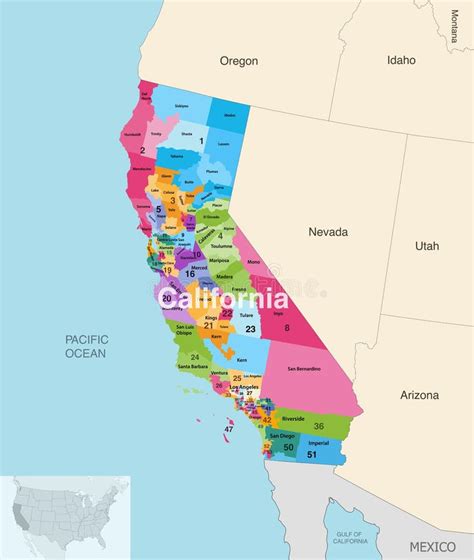 California congressional districts map - lityreel