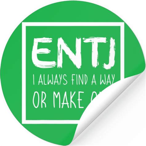 Entj Extrovert Myers Briggs Personality Type Stickers