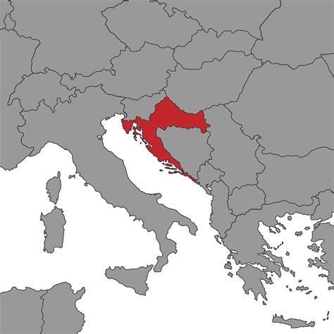 Croatia on world map. Vector illustration. 16466416 Vector Art at Vecteezy