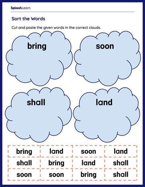 Cut And Paste Sight Word Worksheets Hot Sex Picture