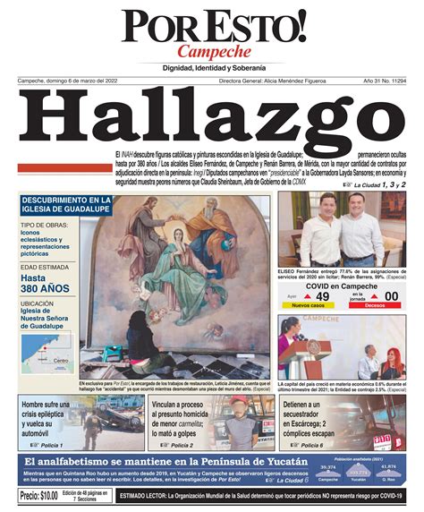 Portada Por Esto Campeche Domingo A De Marzo Del By Poresto