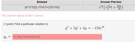 Solved Find A Particular Solution To Y 5y 4y