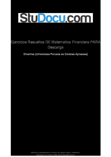 Ejercicios Resueltos De Matematica Financiera Para Descarga Ejercicios