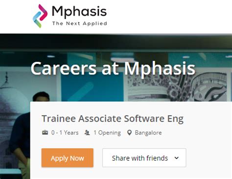 Mphasis Careers Hiring Freshers For Trainee Associate Software Eng