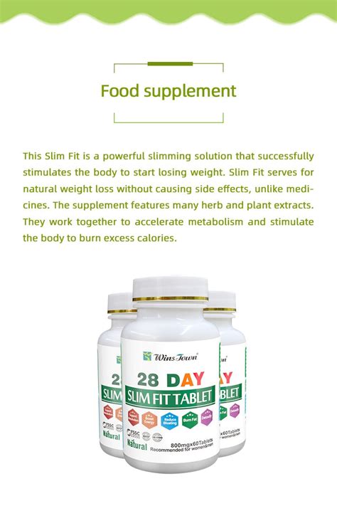 28 Day Slim Fit Tablet | Dietary Supplement for Weight Loss, Metabolis ...