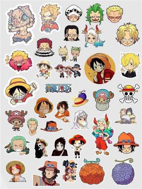 ستيكرز وان بيس Anime paper Anime printables Anime crafts