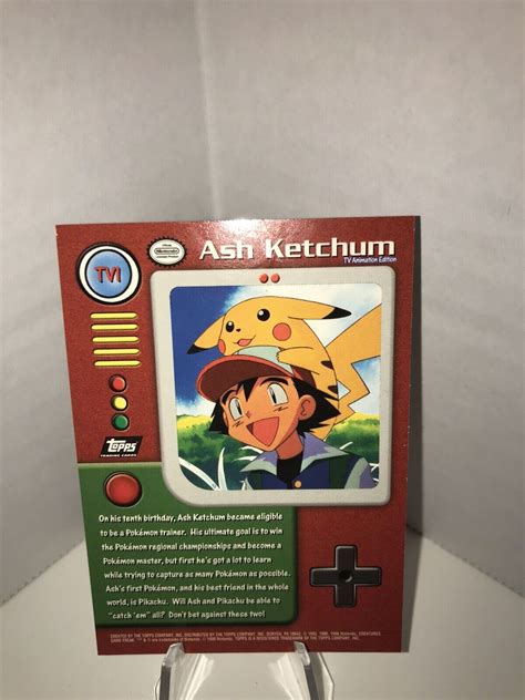 Mavin Topps Pokemon Tv Animation Edition Blue Logo Tv Ash Ketchum Card