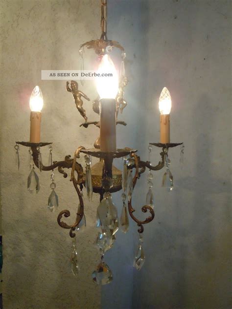 Antik Jugensstil Putte L Ster Engel Kronleuchter Chandelier Shabby