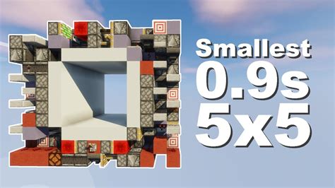 Former Smallest 0 9s 5x5 Piston Door Minecraft Tutorial And Explanation Youtube