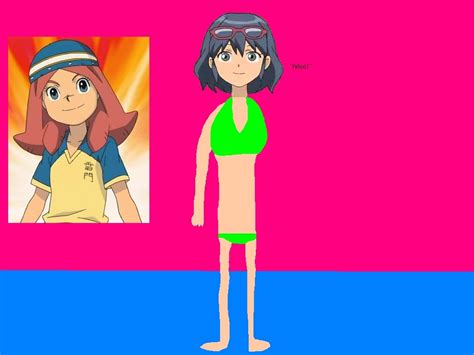 Otonashi Haruna Wearing Bikini In Pool Inazuma Eleven Fan Art Fanpop