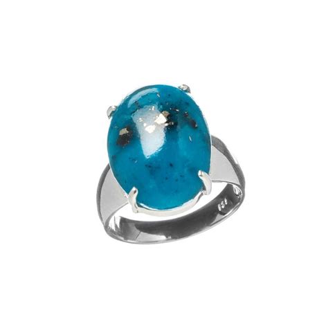 Anello Di Turchese Ovale E Argento 925 Anelli Turchese Gioielli