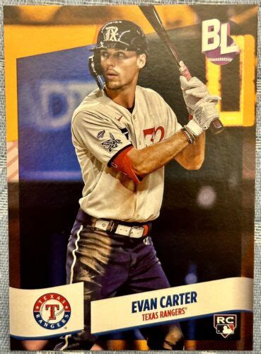 2024 Topps Big League Electric Orange Evan Carter RC Texas Rangers 150