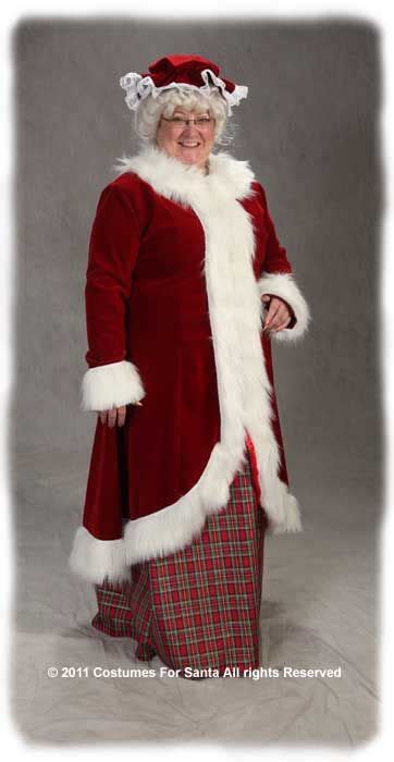 Traditional Mrs Claus Outfit Costumes For Santa Mrs Claus Dress