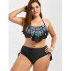 Dresslily Photo Gallery Plus Size Totem Print Tassel Bikini Set