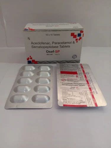 Aceclofenac Paracetamol Serratiopeptidase At Rs 1200 Box Aceclofenac