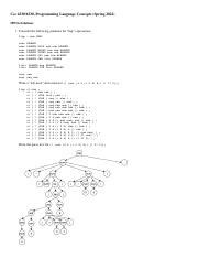 HW 3a Solutions Pdf Csc 4330 6330 Programming Language Concepts