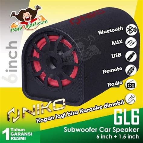 Niko Gl Speaker Tabung Inch Subwoofer Car Bluetooth Karaoke