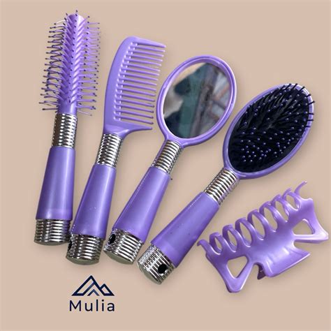 jual set sisir kaca sisir kecantikan sisir rambut isi pcs shopee