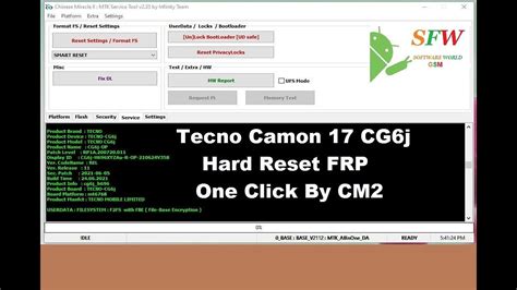 Tecno Camon Cg J Hard Reset Frp Cm