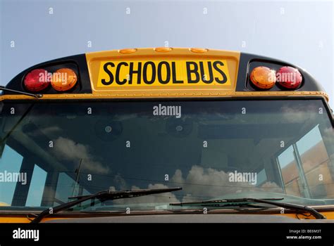 School bus front view Stock Photo - Alamy