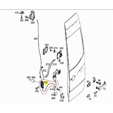 Original Mercedes Benz Türschloss Schloss Hecktür Sprinter 906