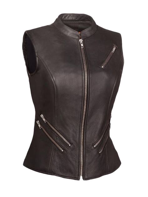 Women S Fairmont Naked Leather Motorcycle Vest Jacket Ware