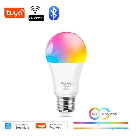 Tuya Wifi Bluetooth Smart Led Light Bulb Alexa Led Lamp E Rgb V