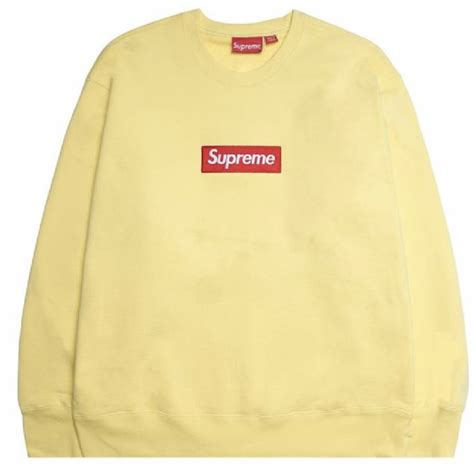 Supreme Supreme Box Logo Crewneck Pale Yellow Lの通販 By Calabasas