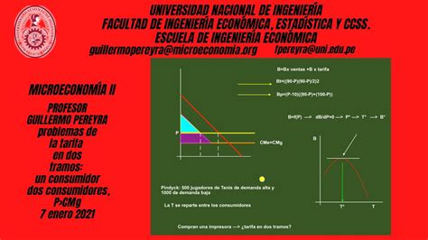 Discriminación de precios tarifa en dos tramos un consumidor dos