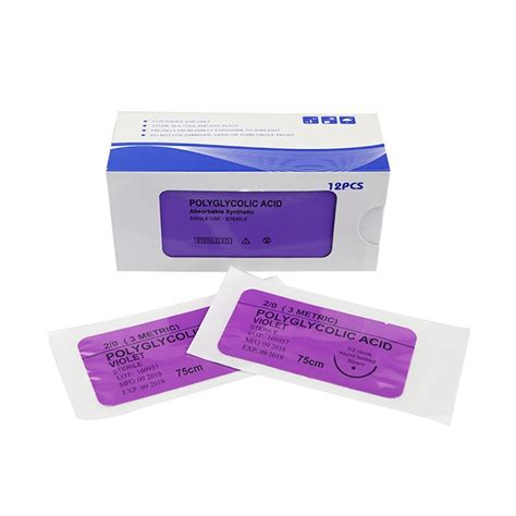 Disposable Absorbable Polyglycolic Acid PGA Sterile Surgical Suture