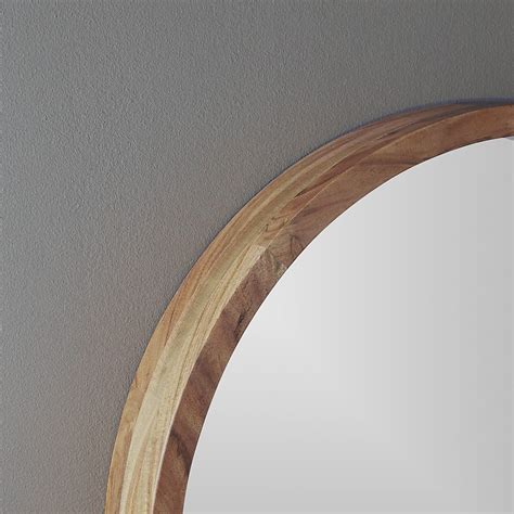 Shop Acacia Wood 24 Wall Mirror Solid Sustainable Acacia Wood Comes