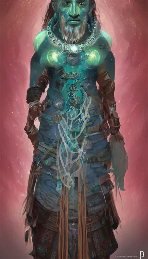 Portrait Of A Digital Shaman By D D Concept Artists Stable