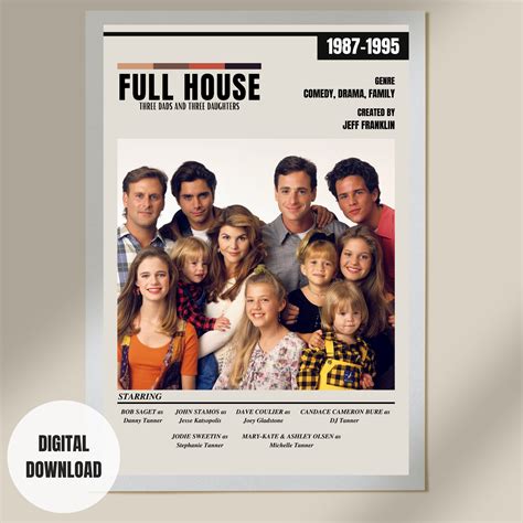 Full House Poster Tv Show Poster Theater Room Decor Wall Art Wall Decor ...