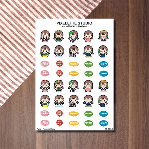 Finance Days Sticker Sheet – Pixelette Studio