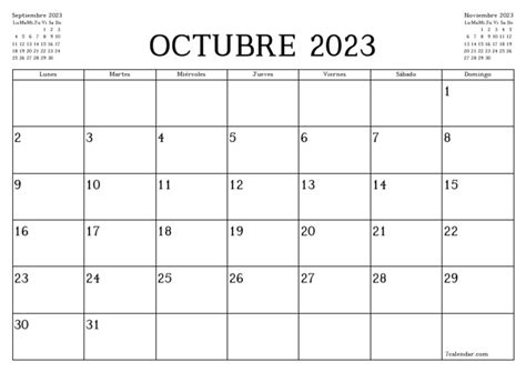 Calendar 10 2023 L A4 7calendar | PDF