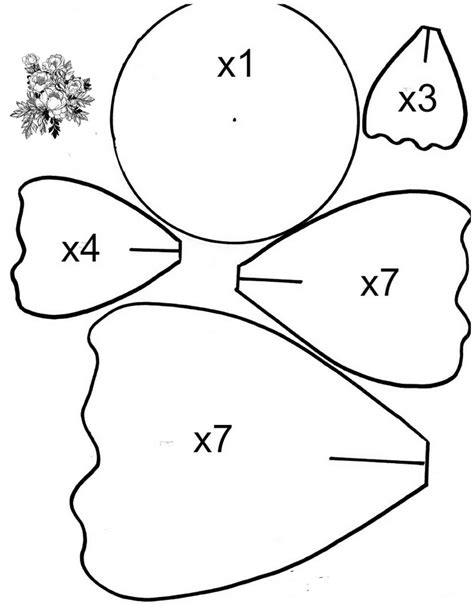 Moldes De Flores De Cartulina