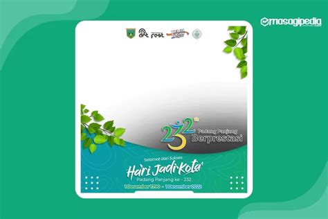 Twibbon Hari Jadi Kota Padang Panjang 2022 Yang Ke 232 Desain Terbaru