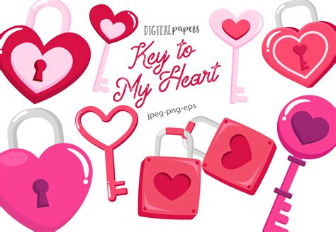 Key To My Heart Graphic By Dipa Graphics · Creative Fabrica