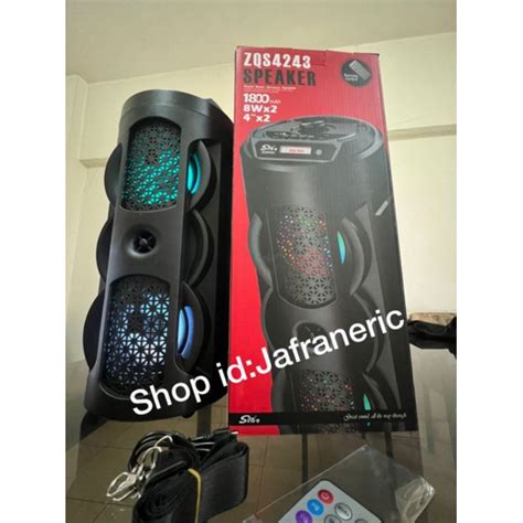 SUPER BASS ZQS 4243 WIRELESS BLUETOOTH HIGH BASS SPEAKER Shopee