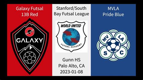 Galaxy Futsal 13B Red 6 3 MVLA Pride Blue 13G Stanford Futsal U10 11