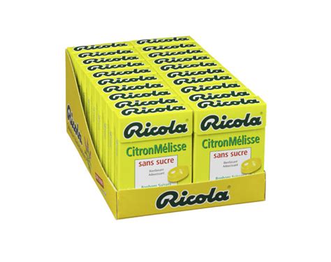 B 20 étuis RICOLA Citron Mélisse RICOLA PCP Petite Confiserie de